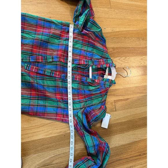 VTG 70’s MR.HANKS Patchwork Plaid Christmas Midi Skirt Blouse Matching Set Sz S - Picture 9 of 13